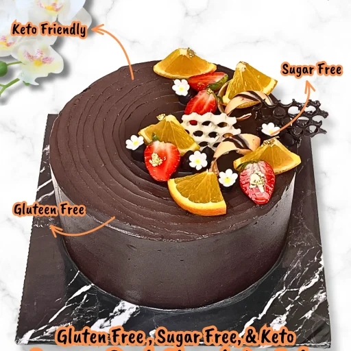Orange dark chocolate cake
